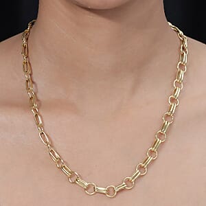 EverTrue Bronzella Collection Link Chain Necklace in 18K YG Plated Bronze 20 Inches 