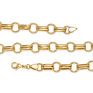 EverTrue Bronzella Collection Link Chain Necklace in 18K YG Plated Bronze 20 Inches 