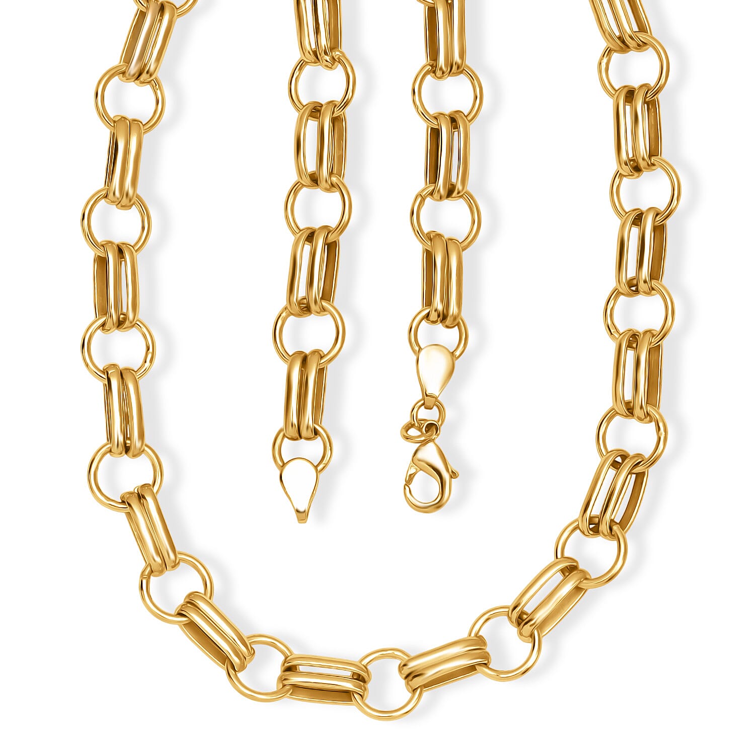 EverTrue Bronzella Collection Link Chain Necklace in 18K YG Plated Bronze 20 Inches