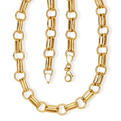 EverTrue Bronzella Collection Link Chain Necklace in 18K YG Plated Bronze 20 Inches