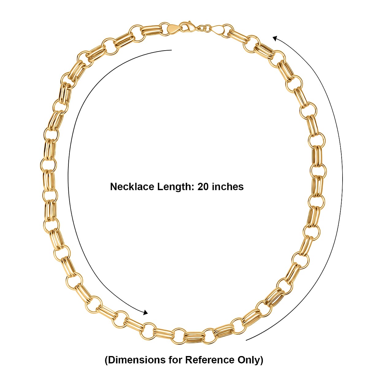 EverTrue Bronzella Collection Link Chain Necklace in 18K YG Plated Bronze 20 Inches  image number 6