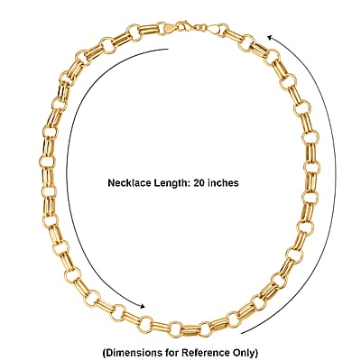 EverTrue Bronzella Collection Link Chain Necklace in 18K YG Plated Bronze 20 Inches