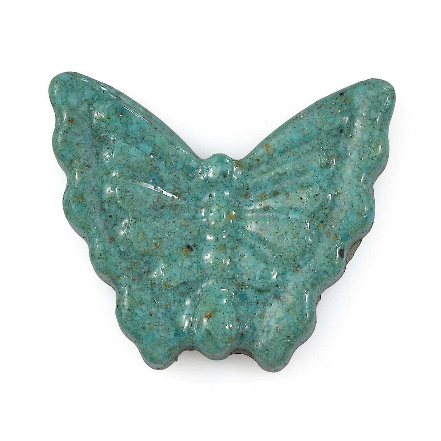 Constituted Amazonite Carved Butterfly 32.21 ctw