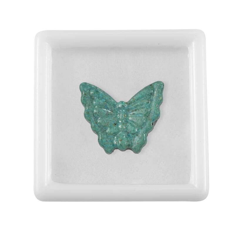 Constituted Amazonite Carved Butterfly 32.21 ctw