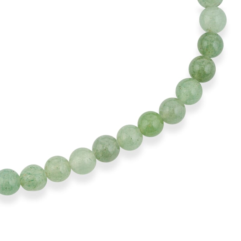 GCS Round Green Aventurine Beaded Strand (16 Inches) 116.35 ctw