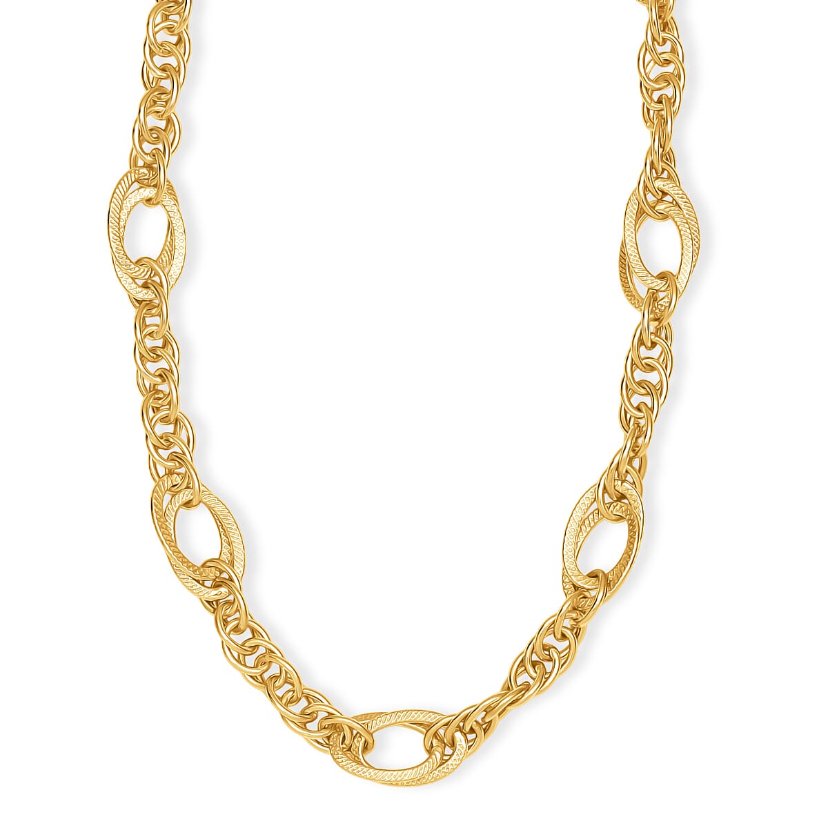 EverTrue Bronzella Collection Regal Link Statement Necklace in 18K YG Plated Bronze 20 Inches  image number 4