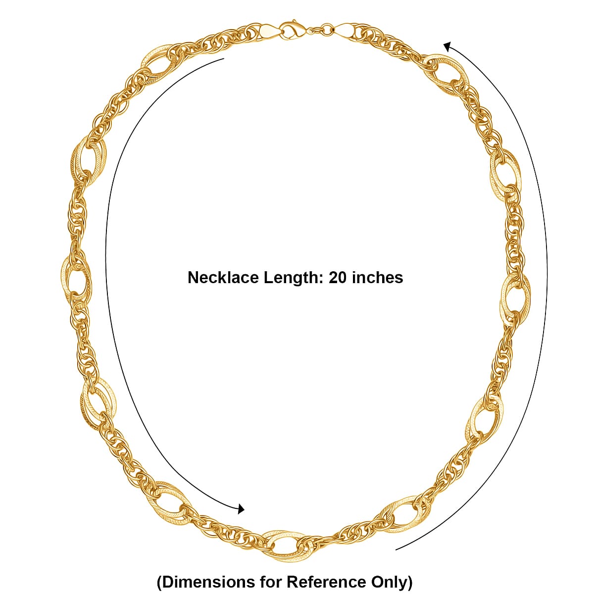 EverTrue Bronzella Collection Regal Link Statement Necklace in 18K YG Plated Bronze 20 Inches  image number 6