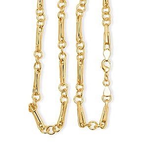 EverTrue Bronzella Collection Mixed Link Chain Necklace in 18K YG Plated Bronze 20 Inches