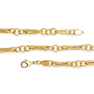 EverTrue Bronzella Collection Mixed Link Chain Necklace in 18K YG Plated Bronze 20 Inches