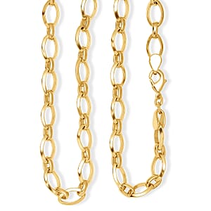 EverTrue Bronzella Collection Classic Oval Link Chain Necklace in 18K YG Plated Bronze 20 Inches 