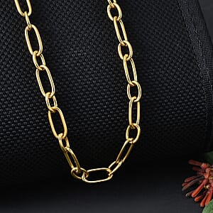EverTrue Bronzella Collection Paperclip Link Necklace in 18K YG Plated Bronze 20 Inches 