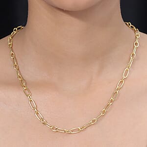 EverTrue Bronzella Collection Paperclip Link Necklace in 18K YG Plated Bronze 20 Inches 