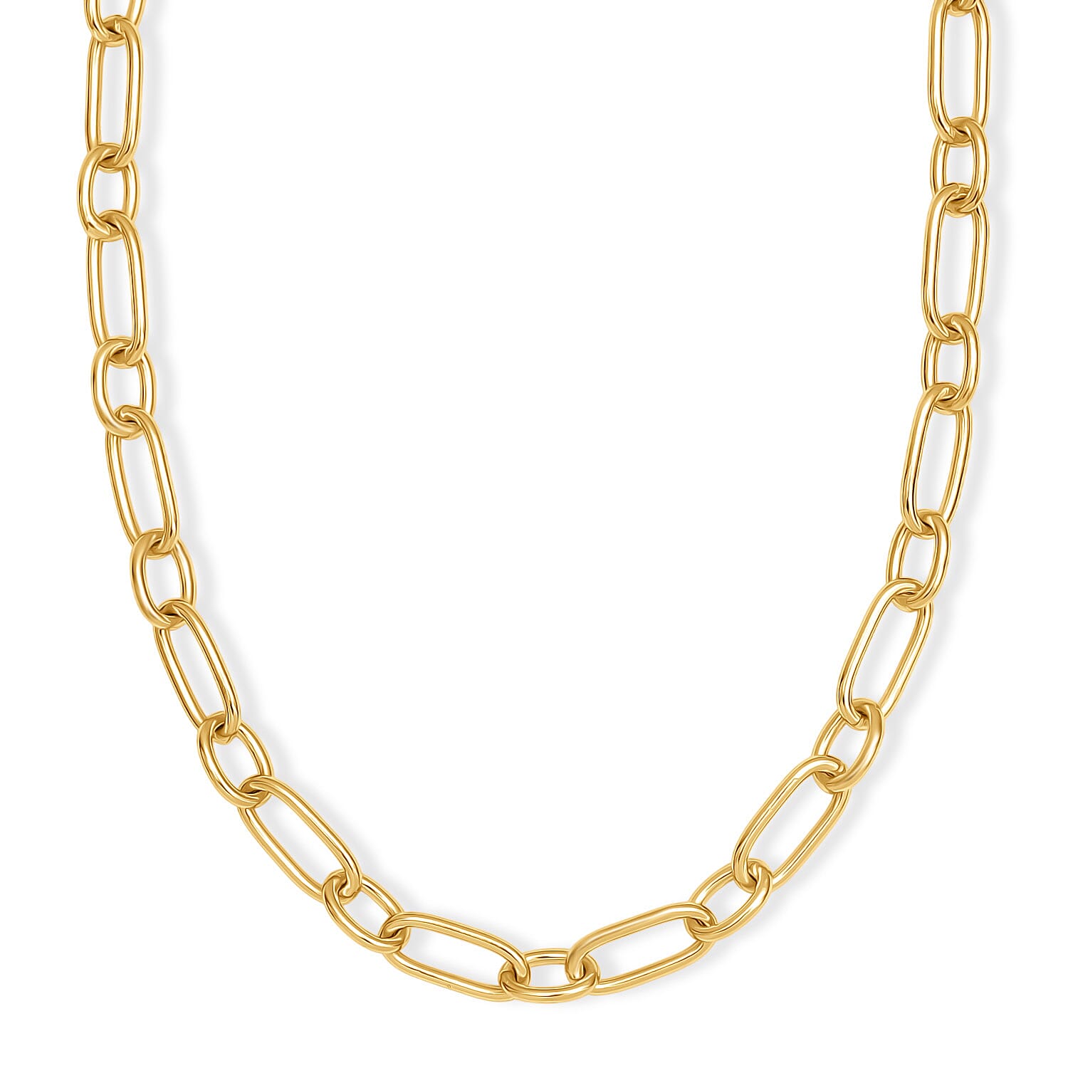 EverTrue Bronzella Collection Paperclip Link Necklace in 18K YG Plated Bronze 20 Inches