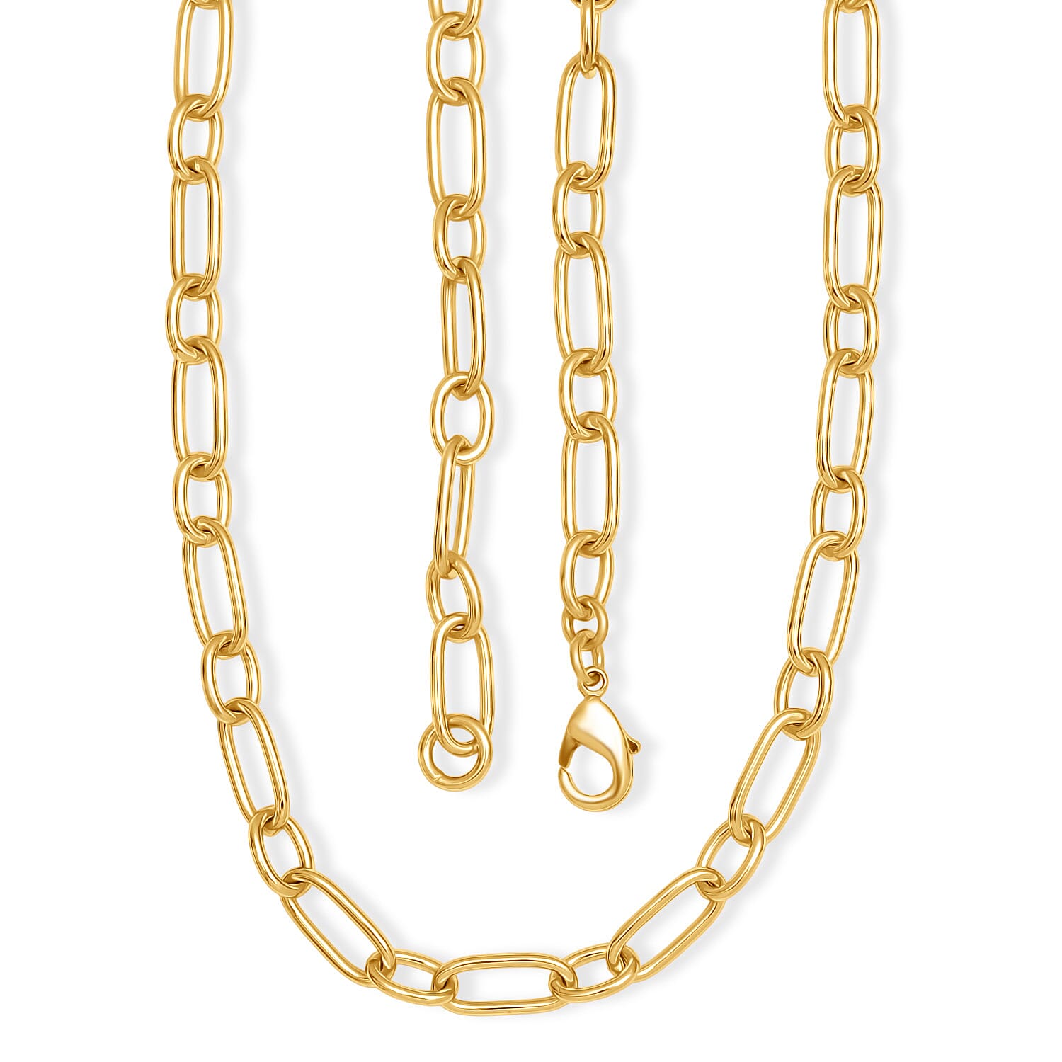 EverTrue Bronzella Collection Paperclip Link Necklace in 18K YG Plated Bronze 20 Inches