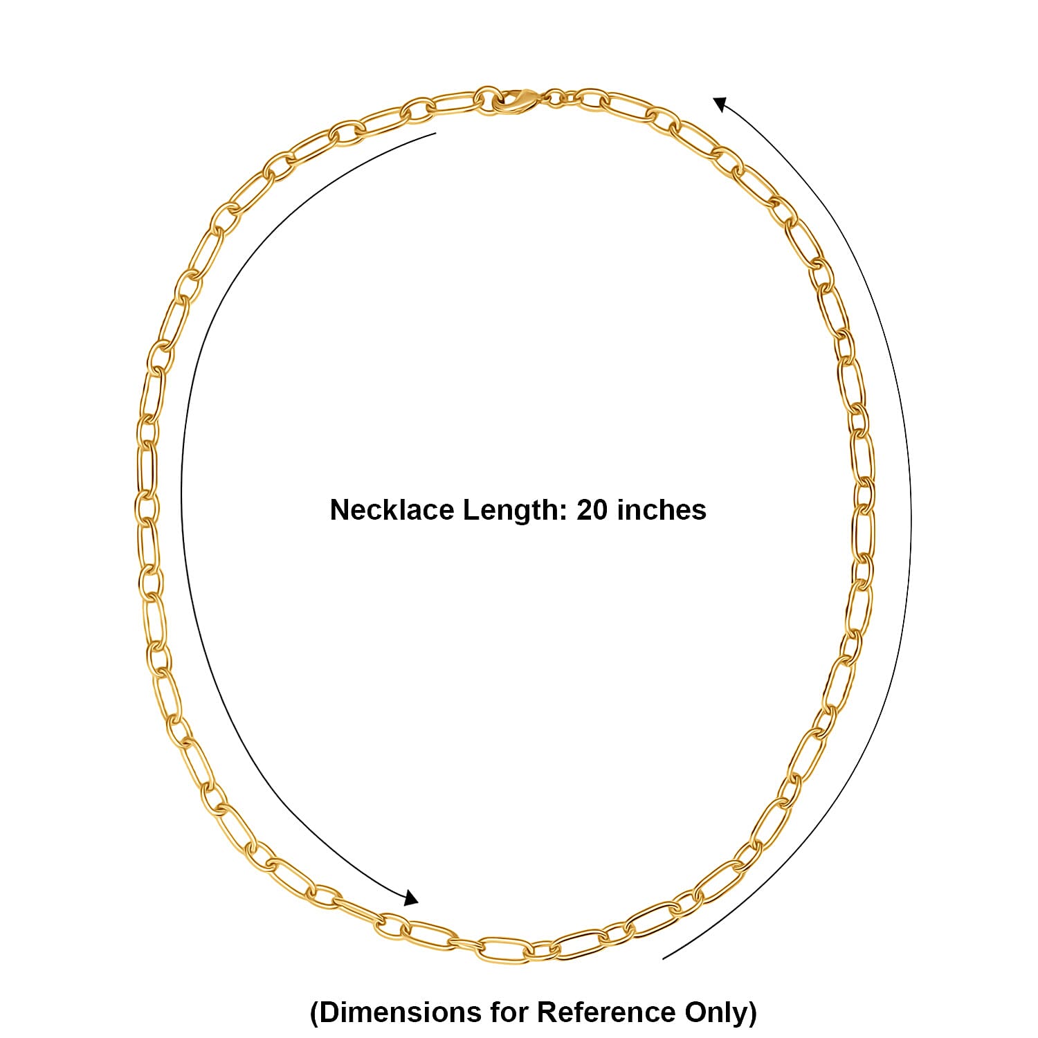 EverTrue Bronzella Collection Paperclip Link Necklace in 18K YG Plated Bronze 20 Inches