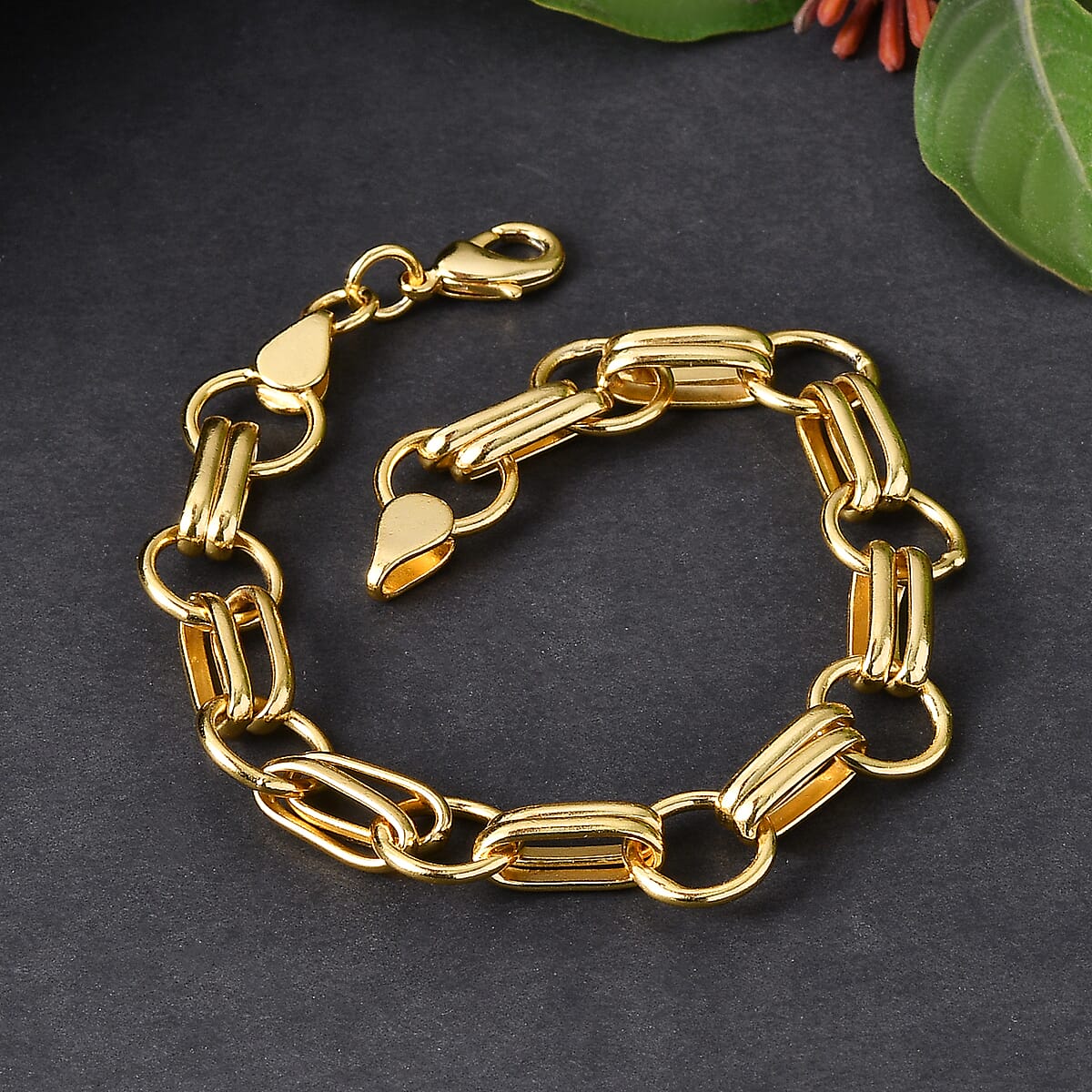 EverTrue Bronzella Collection Milano Oro Catena Chain Bracelet in 18K YG Plated Bronze (7.25 In) image number 1