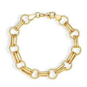 EverTrue Bronzella Collection Milano Oro Catena Chain Bracelet in 18K YG Plated Bronze (7.25 In)