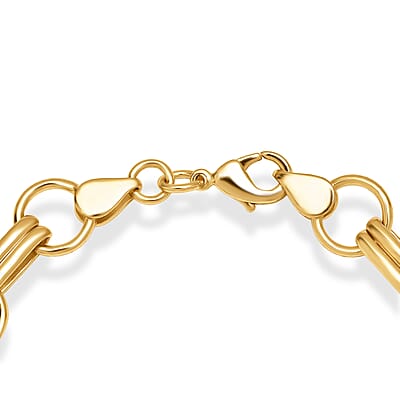 EverTrue Bronzella Collection Milano Oro Catena Chain Bracelet in 18K YG Plated Bronze (7.25 In)