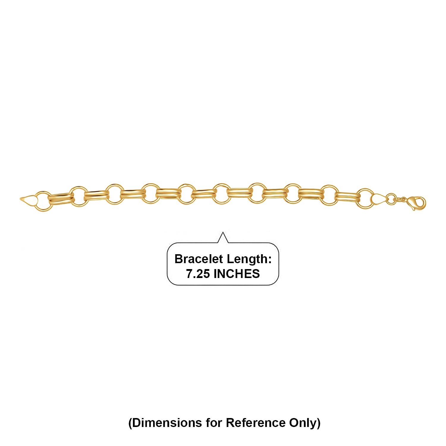 EverTrue Bronzella Collection Milano Oro Catena Chain Bracelet in 18K YG Plated Bronze (7.25 In)
