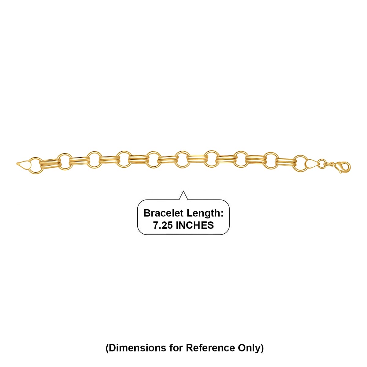EverTrue Bronzella Collection Milano Oro Catena Chain Bracelet in 18K YG Plated Bronze (7.25 In) image number 5