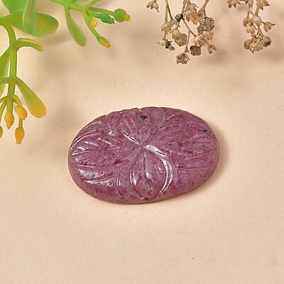 Freshend Ruby Carved Petal Floral (Fancy Free) 23.94 ctw