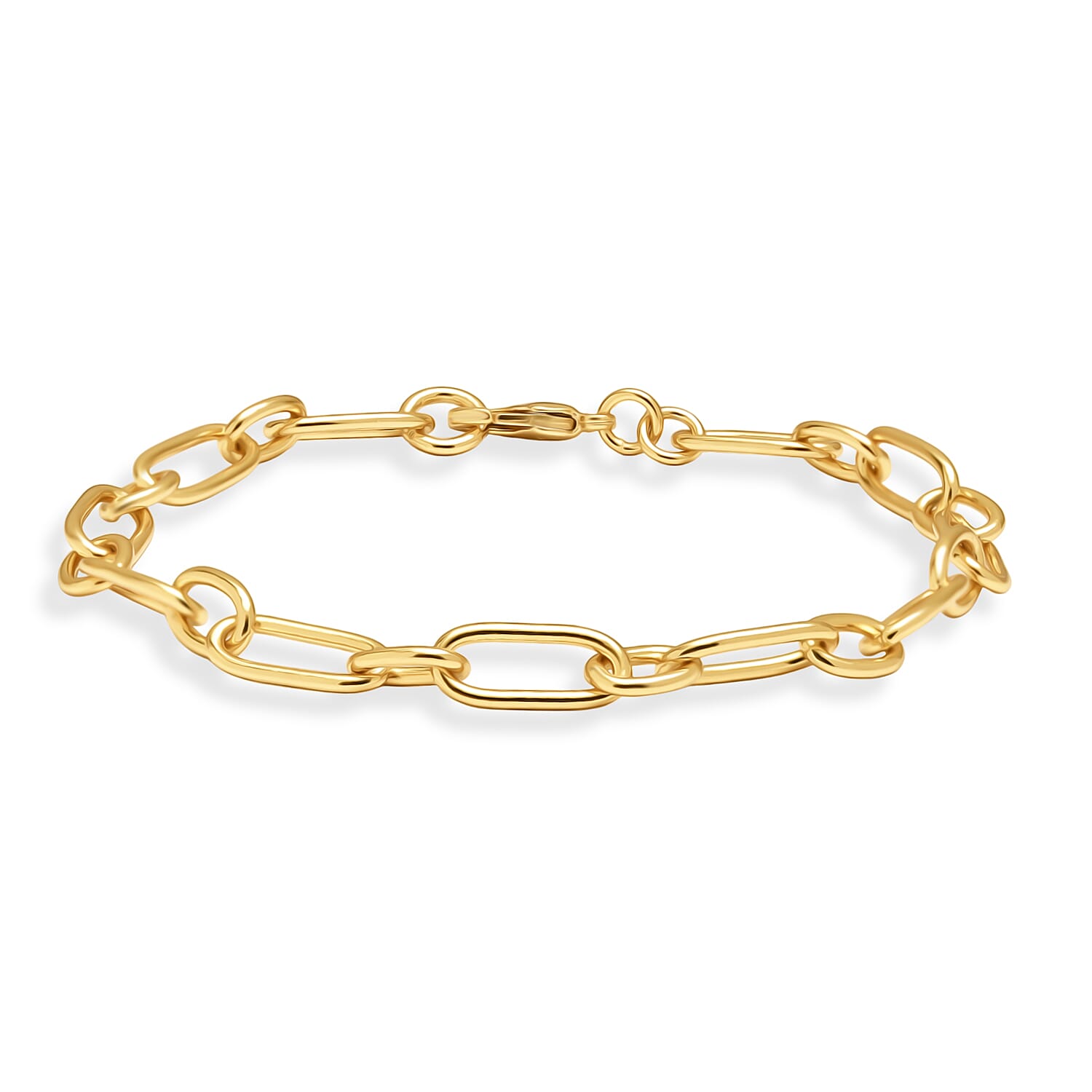 EverTrue Bronzella Collection Paperclip Link Chain Bracelet in 18K YG Plated Bronze (7.25 In)