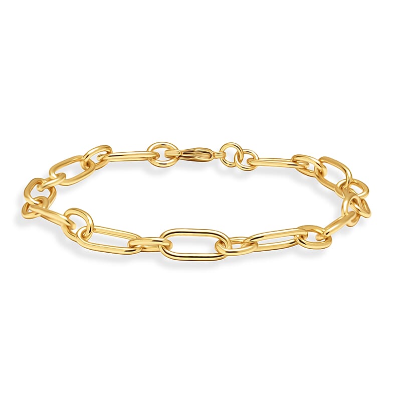EverTrue Bronzella Collection Paperclip Link Chain Bracelet in 18K YG Plated Bronze (7.25 In)