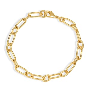 EverTrue Bronzella Collection Paperclip Link Chain Bracelet in 18K YG Plated Bronze (7.25 In)