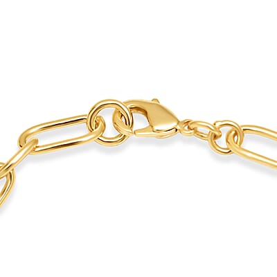 EverTrue Bronzella Collection Paperclip Link Chain Bracelet in 18K YG Plated Bronze (7.25 In)