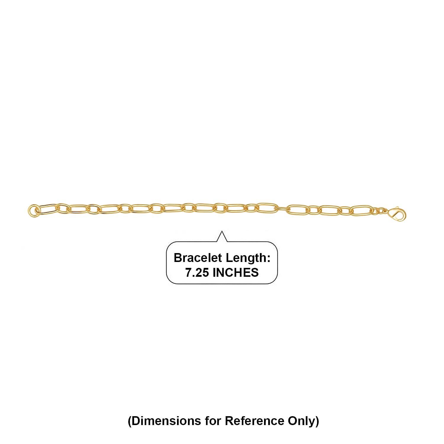 EverTrue Bronzella Collection Paperclip Link Chain Bracelet in 18K YG Plated Bronze (7.25 In)
