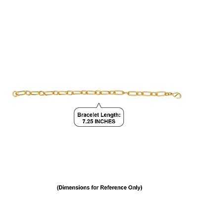 EverTrue Bronzella Collection Paperclip Link Chain Bracelet in 18K YG Plated Bronze (7.25 In)