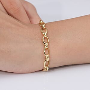 EverTrue Bronzella Collection Cable Chain Bracelet in 18K YG Plated Bronze (7.25 In)