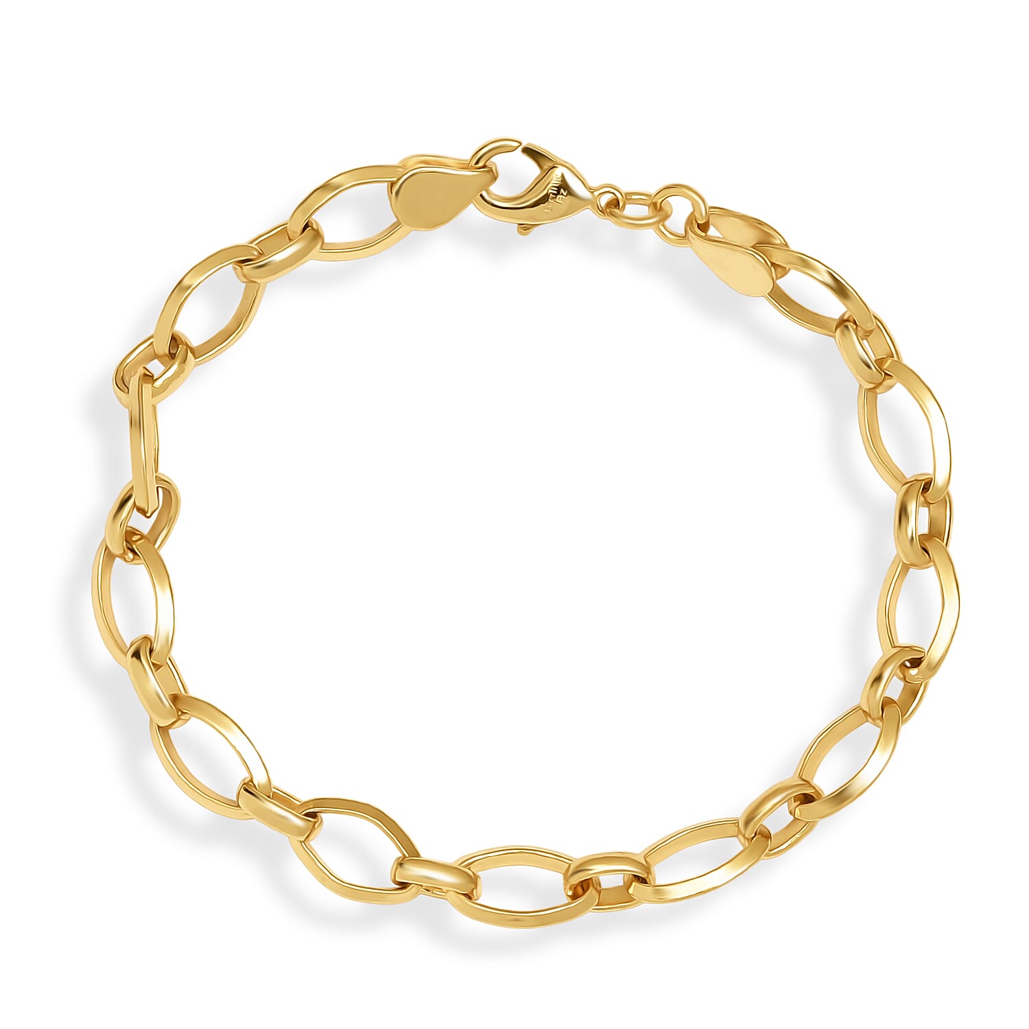EverTrue Bronzella Collection Cable Chain Bracelet in 18K YG Plated Bronze (7.25 In)