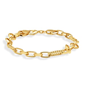 EverTrue Bronzella Collection Twisted Link Fusion Chain Bracelet in 18K YG Plated Bronze (7.25 In)