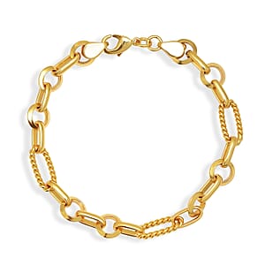 EverTrue Bronzella Collection Twisted Link Fusion Chain Bracelet in 18K YG Plated Bronze (7.25 In)