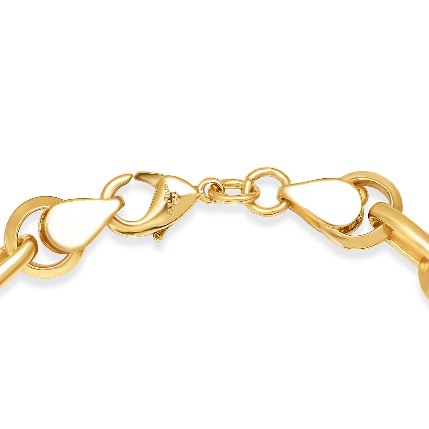 EverTrue Bronzella Collection Twisted Link Fusion Chain Bracelet in 18K YG Plated Bronze (7.25 In)