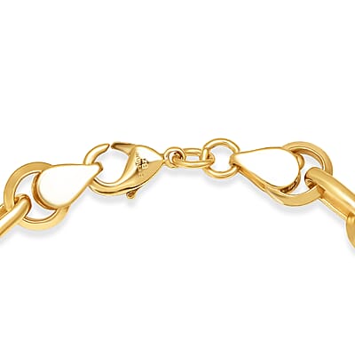 EverTrue Bronzella Collection Twisted Link Fusion Chain Bracelet in 18K YG Plated Bronze (7.25 In)