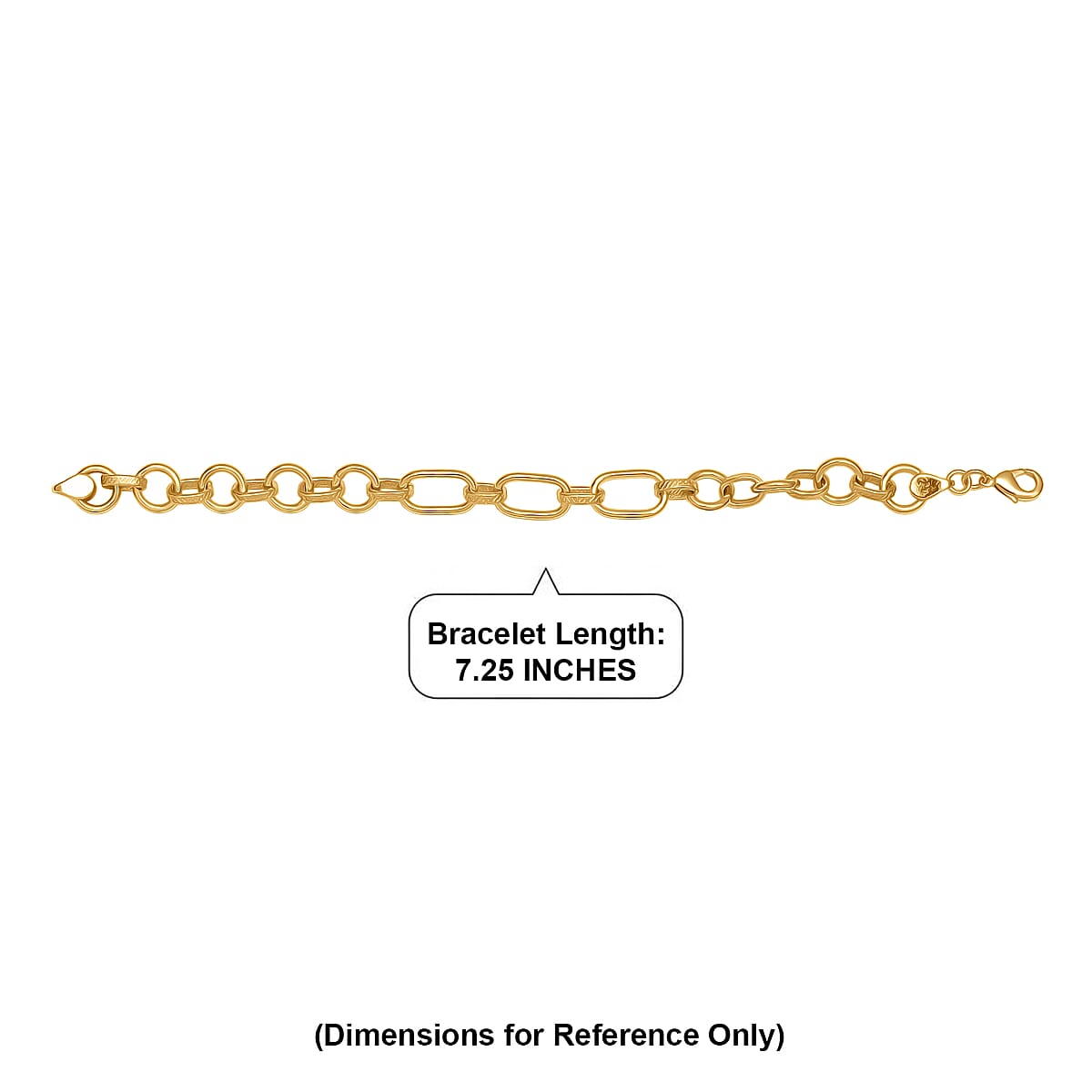 EverTrue Bronzella Collection Dual-Link Textured Chain Bracelet in 18K YG Plated Bronze (7.25 In) image number 5