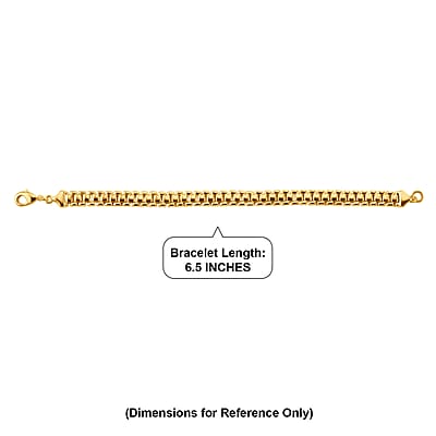 EverTrue Bronzella Collection Linking Bracelet in 18K YG Plated Bronze (6.50 In)