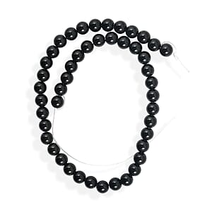 GCS Round Black Onyx Beaded Strand (14 Inches) 161.85 ctw