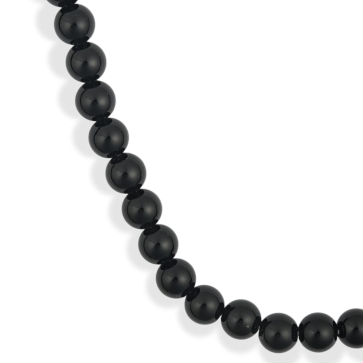 GCS Round Black Onyx Beaded Strand (14 Inches) 161.85 ctw image number 2