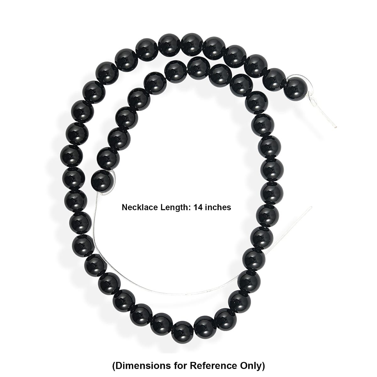 GCS Round Black Onyx Beaded Strand (14 Inches) 161.85 ctw image number 3