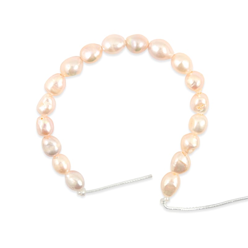 GCS Large Pink Freshwater Pearl Beaded Strand (9.0 In)