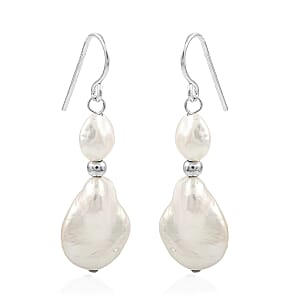 White Freshwater Pearl Earrings in Sterling Silver