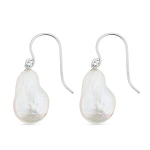 White Freshwater Pearl Earrings in Sterling Silver