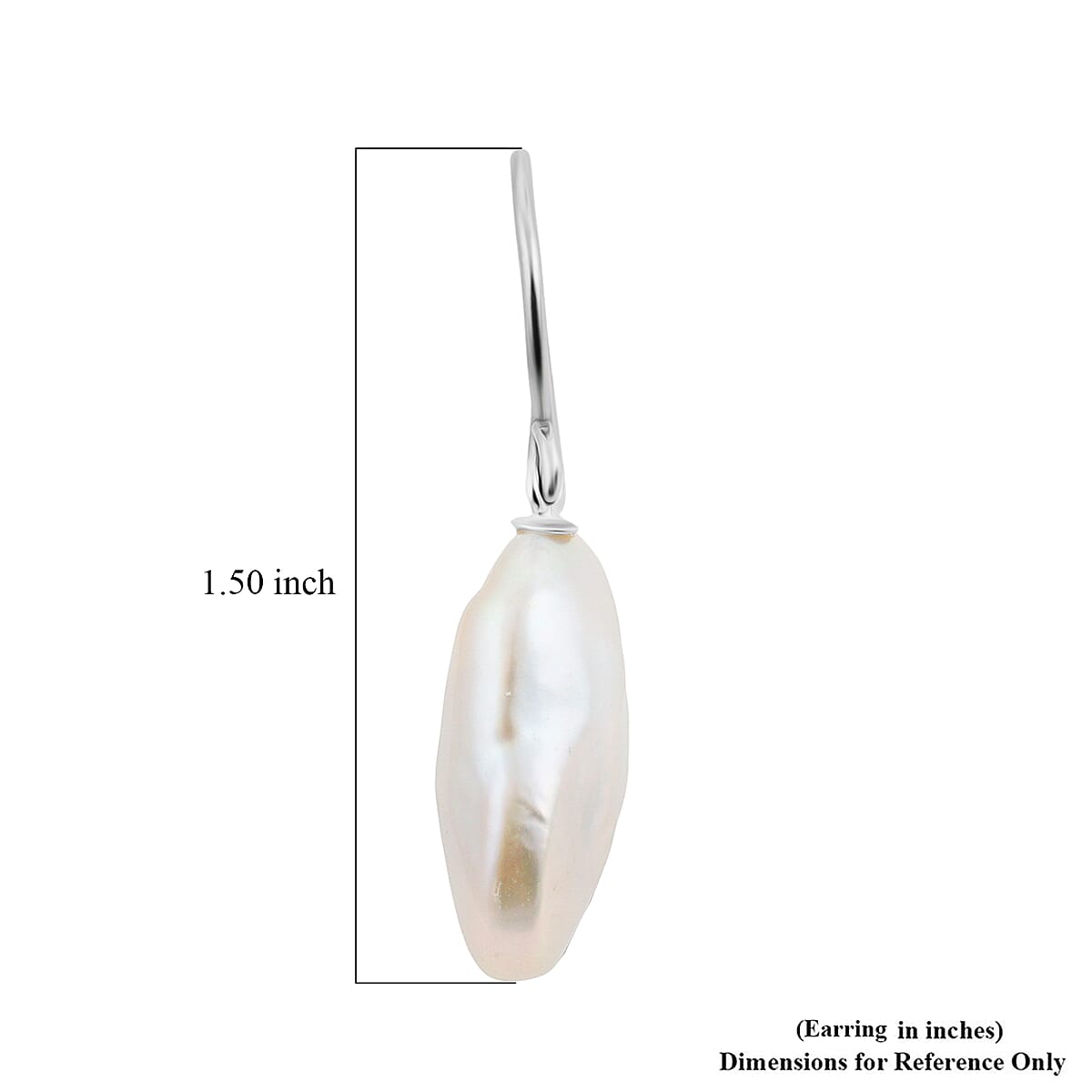 White Freshwater Pearl Earrings in Sterling Silver image number 4