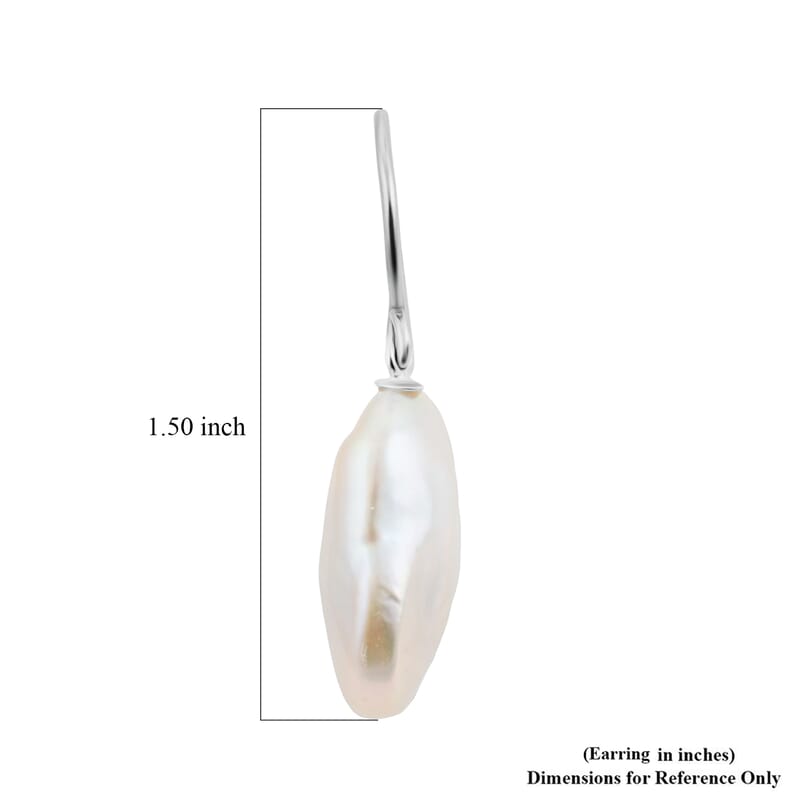 White Freshwater Pearl Earrings in Sterling Silver