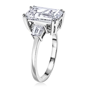 IGI Certified Luxuriant Lab Grown Diamond F VS 5.80 ctw Emerald Elegance Ring in 14K White Gold (Size 8.0)