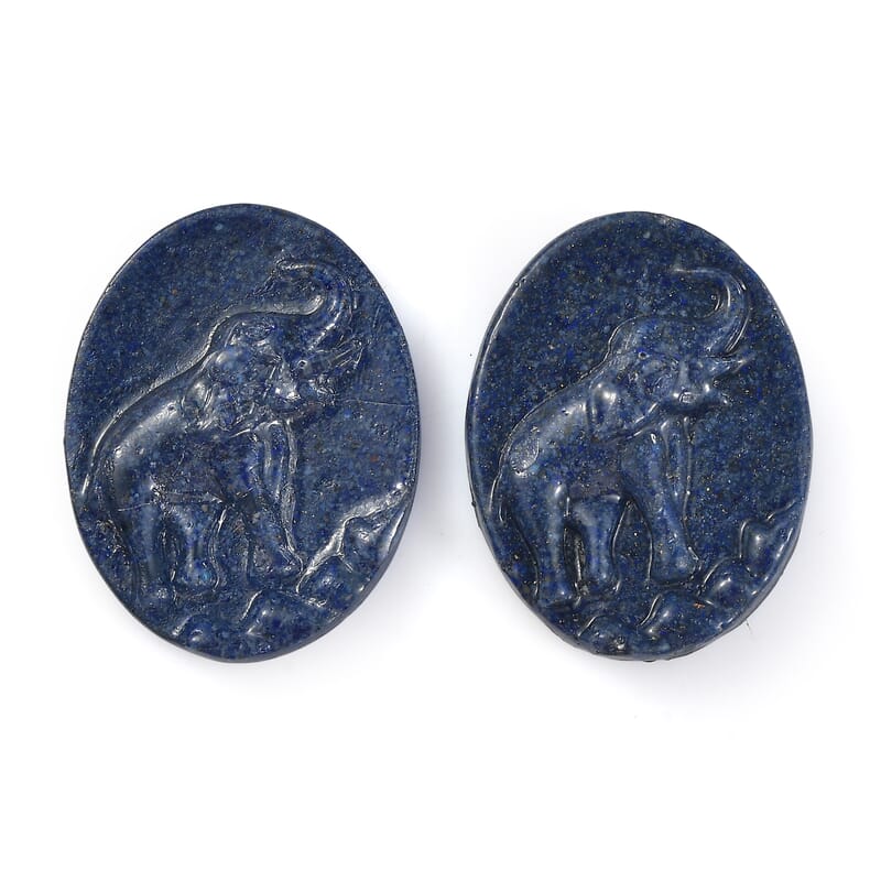 Freshened Lapis Lazuli Set of 2 (Fancy Free Size) 30.19 ctw