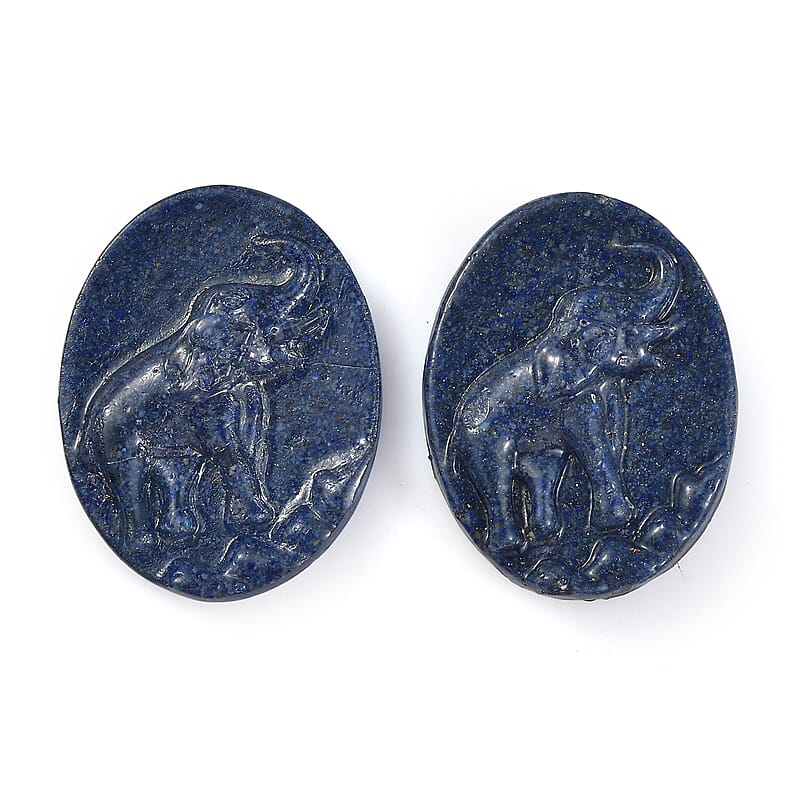 Freshened Lapis Lazuli Set of 2 (Fancy Free Size) 30.19 ctw